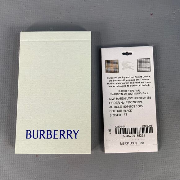 BURBERRY Size 10 Marsh Low Black Textured Rubber Lug Sole Ankle Rain Boots - Picture 8 of 9